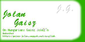 jolan gaisz business card